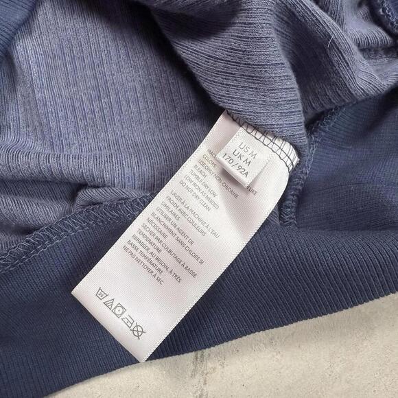 Urban Outfitters Blue Corduroy Long Sleeve Polo Shirt Retro Vertical Stripe Sz M - Picture 10 of 10